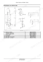 New_Holland_WE170B_WE190B_Service_Manual_Wheeled_Excavator_48005365.pdf-booms-dippers-and-buckets-1204-1.webp New Holland WE170B, WE190B wheeled excavator bucket and dipper arm interface diagram with lettered dimensions and measurement table