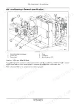New_Holland_WE170B_WE190B_Service_Manual_Wheeled_Excavator_48005365.pdf-cab-climate-control-860-1.webp New Holland WE170B, WE190B wheeled excavator air conditioning components located in the machine, numbered callouts with parts legend