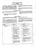 Allied 300, 400, WD troubleshooting guide for winch mechanical and hydraulic checks, including a low power problem-reason-remedy table.