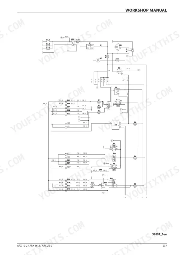 ammann-arx-12-2-arx-16-2-arx-20-2-tandem-roller-workshop-manual-4-p08000ku-en-wiring-239.webp Ammann ARX 12-2, 16-2, 20-2 electrical wiring diagram showing battery, starter, fuses, relays, and control module A4.