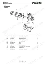 ausa-d-85-d-100-d-120-dumper-parts-catalog-chassis-parts-51.webp Ausa D 85-100-120 AHA-AHG exploded view diagram and parts list for the chassis frame assembly.