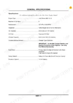 cameco-ch3500-harvester-repair-manual-specs-7.webp Cameco CH3500 general specifications table for John Deere 8081 8.1L engine, including oil, coolant, and fuel system data.