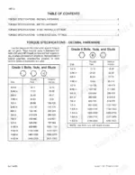 Case 9010 torque specifications table for Grade 5 and Grade 8 decimal hardware bolts, nuts, and studs.