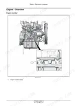 case-cx235c-sr-service-manual-engine-76.webp Case CX235C SR crawler excavator engine overview, engine number stamp location