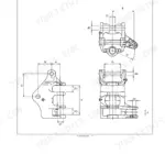 Case CX26B, CX30B mini excavator Swing bracket dimension drawing for the boom pivoting support
