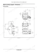 case-cx26b-cx30b-mini-excavator-service-manual-84563194b-booms-dippers-and-buckets-976.webp Case CX26B, CX30B mini excavator Swing bracket dimension drawing for the boom pivoting support