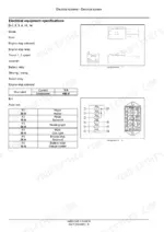 case-cx26b-cx30b-mini-excavator-service-manual-84563194b-electrical-systems-829.webp Case CX26B, CX30B mini excavator Electrical equipment specifications table with fuse box layout and relay data