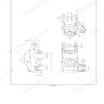 Case CX35B, CX39B mini excavator Swing bracket dimension drawing for the boom pivoting support