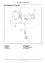 case-cx35b-cx39b-mini-excavator-service-manual-47574272b-cab-climate-control-864.webp Case CX35B, CX39B mini excavator Air conditioning overview with compressor, condenser, receiver and hose routing