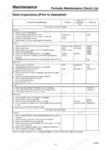 case-cx80-excavator-operator-manual-87490339-na-maintenance-113.webp Case CX80 daily periodic maintenance check list table for engine, swing unit, track, and work unit inspection procedures.