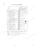 case-ih-8500-grain-drill-service-manual-8-66000-maintenance-19.webp Case IH 8500 Grain Drill maintenance schedule table listing service points for caster pins, bushings, and openers.