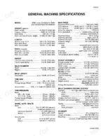 case-ih-8580-large-rectangular-baler-service-manual-rac-7-81140-specs-13.webp Case IH 8580 Large Rectangular Baler general machine specifications table including dimensions, weights, and component settings.