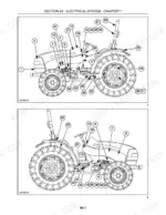 case-ih-dx55-dx60-tractor-repair-manual-84140461-electrical-system-889.webp Case IH DX55, DX60 tractor Electrical system component locations on the tractor, left and right side views
