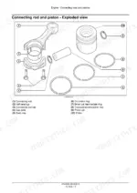 case-ih-f2cfa614b-f2cfa614c-engine-service-manual-47441631-engine-parts-87.webp Case IH F2CFA614B, F2CFA614C exploded view diagram of engine connecting rod, piston, rings, and bearing components.