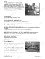 case-ih-flx810-flex-air-diagnostic-manual-87269131-procedures-35.webp Case IH FLX810 Flex-Air Product Delivery System troubleshooting guide, conveyor belt operation, and belt tension adjustment.
