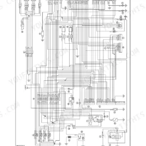 Case IH JX60, JX70, JX80, JX90, JX95 electrical system general wiring diagram for center section with cab