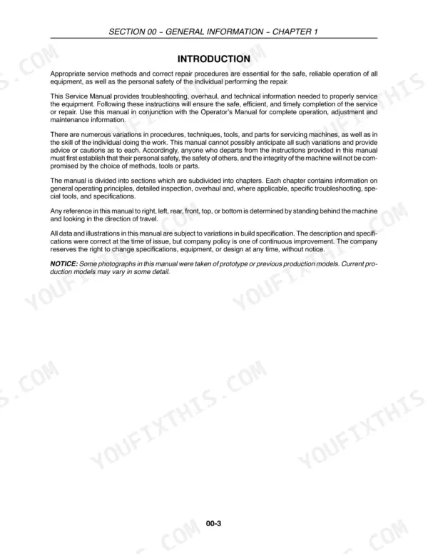 Case IH RB454, RB464, RB554, RB564 round baler general information introduction text page