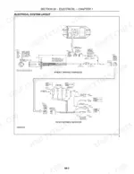 Case IH RR144, RR180, RR204 electrical system layout showing front and rear wiring harness diagrams and connector pinouts.