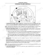 case-ih-stx380-stx530-series-steiger-tractor-operator-manual-87366126-controls-41.webp Case IH STX380, STX430, STX480, STX530 steering column controls diagram showing transmission lever, turn signal, and indicators.