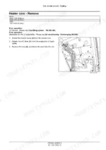 case-sr210-tr310-service-manual-cab-climate-control-600.webp Case SR210, SR240, SV280, TR270, TR310 skid steer loader / compact track loader heater core removal procedure with cab hose and line illustration
