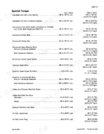 Case W14 service manual page showing special torque specifications for engine components, bolts, nuts, and studs.