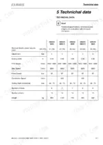 claas-disco-3450-variants-disc-mower-operator-manual-293-857-5-specs-19.webp Claas Disco 2650, 3050, 3450 technical data table showing mower specifications including power, width, and speed.