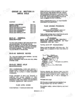 Clark ESM 12-25 drive axle maintenance, fluid level check, and fluid change procedures with component diagram showing plugs.