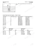 cummins-l10-m11-engine-repair-manual-3810310-01-specs-28.webp Cummins L10, M11 coiled thread insert removal diagram, metric part numbers, and drill size specifications table.