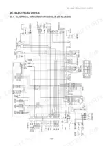 daewoo-solar-030-plus-solar-035-hydraulic-excavator-service-manual-wiring-140.webp Daewoo SOLAR 030 PLUS, SOLAR 035 electrical circuit diagram showing battery, starter relay, fuse box, and key switch connections.
