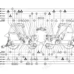 Fiat 90-90, 100-90 maintenance schedule diagram showing lubrication and service points by hour interval.