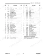 gehl-1075-forage-harvester-parts-catalog-908044-parts-list-15.webp Gehl 1075, CB1075 parts list for driveline components including shields, bearings, gears, and universal joints.