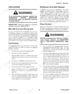 gehl-125-grinder-mixer-operator-manual-907585-procedures-37.webp Gehl 125 Mix-all operator manual page detailing procedures for unplugging the mill, blower drive belt, and shear devices.
