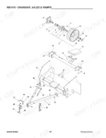 gehl-1470-variable-chamber-round-baler-parts-catalog-908006-chassis-parts-12.webp Gehl 1470, RB1470 exploded view diagram of drawbar, axle, and ramp components with numbered parts list reference.