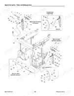 Gehl 1475, 1875, RB1475, RB1875, QW1400, QW1800 exploded view diagram of TDC hydraulics, cylinders, and mounting hardware.