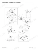 Gehl 1475, 1875, RB1475, RB1875, QW1400, QW1800 exploded view of automatic bale control system components and wiring.