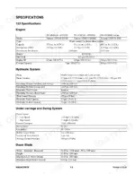 gehl-153-193-223-compact-excavator-operator-manual-909824-specs-9.webp Gehl 153 specifications table for engine, hydraulic system, undercarriage, swing system, and dozer blade dimensions.