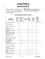 gehl-1648-plus-asphalt-paver-operator-manual-918218-maintenance-41.webp Gehl 1648 Plus maintenance interval chart showing service procedures and hourly requirements from daily to 1000 hours.