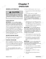 gehl-1648-plus-asphalt-paver-operator-manual-918218-operations-45.webp Gehl 1648 Plus operator manual page covering engine break-in procedures and step-by-step engine starting instructions.