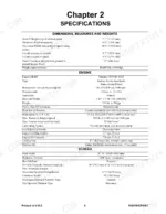 gehl-1648-plus-asphalt-paver-operator-manual-918218-specs-13.webp Gehl 1648 Plus specifications table covering dimensions, weights, Yanmar 4TNV88-XGP engine data, and screed system details.