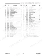 gehl-170-mix-all-parts-manual-907577-parts-list-17.webp Gehl Mix-All 170, MX170 parts list for tank and discharge conveyor showing reference numbers, part numbers, and descriptions.