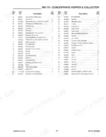 gehl-170-mix-all-parts-manual-907577-parts-list-19.webp Gehl Mix-All 170, MX170 parts list for concentrate hopper and collector assembly with reference numbers and descriptions.