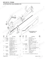 gehl-2140-2170-mower-conditioner-parts-catalog-906305-parts-list-6.webp Gehl 2140, 2170, MC2140, MC2170 exploded view parts diagram of the tongue assembly, hitch plates, and jack components.