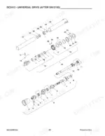 Gehl 2412, DC2412 exploded view diagram of the universal drive assembly for units after serial number 12100.