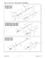 gehl-309-312-315-322-manure-spreader-parts-catalog-907504-chassis-parts-6.webp Gehl 309, 312, 315, 322 exploded view diagram of input shaft, bearings, and sprockets by serial number range.
