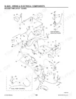 gehl-4525-4625-skid-loader-parts-catalog-907263-wiring-104.webp Gehl 4525, 4625, SL4525, SL4625, 4625SX, 4625DX wiring and electrical components exploded view for serials SN 21907 and later, with battery and dual pump control.