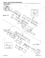 gehl-4610-skid-loader-parts-catalog-906014-drivetrain-parts-10.webp Gehl 4610, SL4610, SL4510 exploded view diagram of axles and drive components, including sprockets, bearings, and seals.