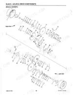 gehl-4610-skid-loader-parts-catalog-906014-drivetrain-parts-12.webp Gehl 4610, SL4610, SL4510 exploded view of axles and drive components for units before serial number 3601.