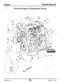 Gehl 552, 553, Dynalift exploded view of John Deere 4045TF external engine components and mounting brackets.