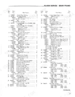 gehl-hl4300-hl4500-hl4600-hl4700-skid-steer-loader-parts-catalog-902578-parts-list-9.webp Gehl HL4300, HL4500, HL4600, HL4700 parts list for main frame components, including fuel tank, seat support, and floor panels.