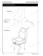 gehl-r105-1050r-skid-steer-loader-service-manual-50950298-wiring-142.webp Gehl R105 / Mustang 1050R exploded view diagram of standard and suspension seat mounting hardware.